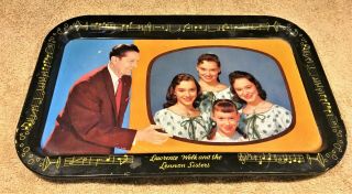 Vintage Lawrence Welk " Lawrence Welk And The Lennon Sisters " Tray/tin/display