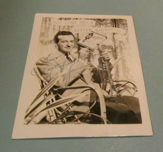 Musician Trumpet Player Harry James Autograph Signed Photo 5x7 Chesterfield Cigs
