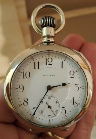Vintage 1903 Waltham Grade 845 21j 18s Model 1892 Display Case Pocket Watch