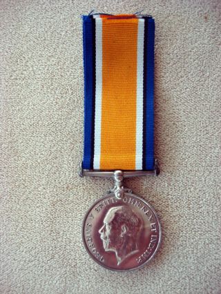 Wwi British 1914 - 1918 War Service Medal King George Silver Pte A Pearce E Surr