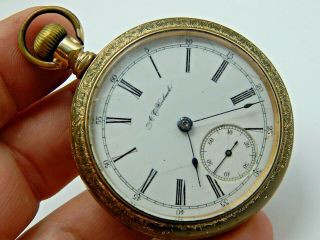 Antique Us Watch Co Of Waltham Ac Roebuck Special 17 Jewel Adjusted Circa 1892