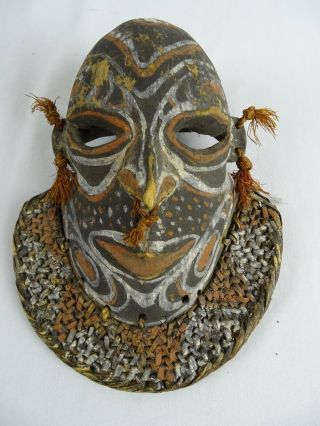 Rare Papuan Kus Trophy Skull Mask With Embroidered Detail Middle Sepik Png