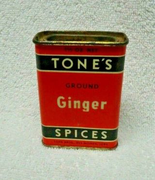 Tones Ginger 1 1/2 Ounce Black And Orange Spice Tin