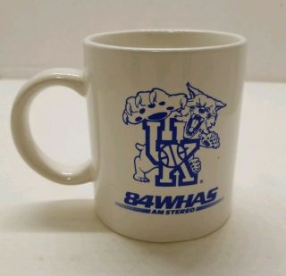 Vintage University Of Kentucky Wildcat Basketball,  84 Whas Radio Coffee Cup