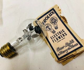 Aerolux Vintage Light Bulb Electric Flowers Rose Filament W/sleeve Antique Light