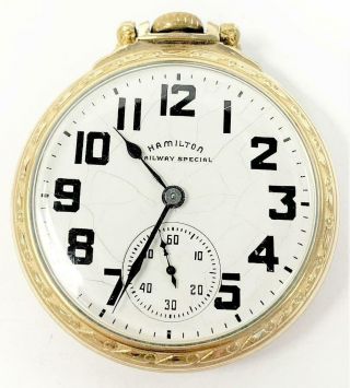 Antique 1920 Hamilton Railway Special Grade 992,  21 Jewels Size 16 Pocket Watch