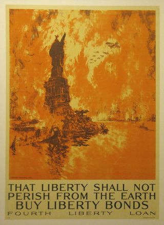 Liberty Bond poster linen First World War I WW1 WWI 1918 Pennell 2