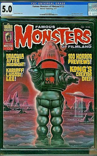 Famous Monsters Of Filmland 133 Cgc 5.  0 Lost In Space Robbie The Robot