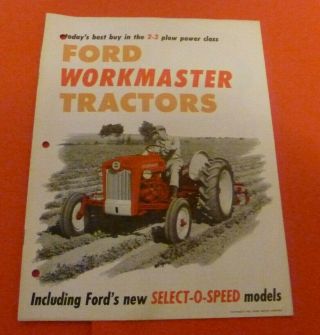 Vintage Ford Workmaster Tractors Dealer Brochure Ad - 6918
