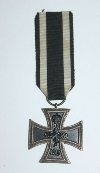 Vintage Wwi German Iron Cross Medal 1813 Fw 1914 W With Ribbon