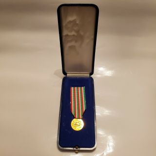 18k Gold Medal Wwi Italy 50th Anniv 1918 - 1968 Anniversario Della Vittoria M2