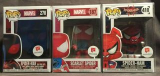 Funko Pop Marvel Walgreens Exclusive Spider - Man Set Of 3