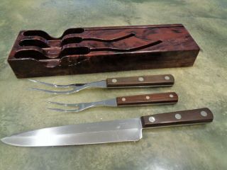 Vintage Quality Cutco Carving Knife Set 35 36 37 Large Small Carving Fork Chef