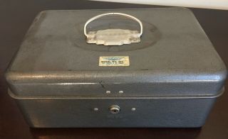 Vintage Cash Box - Union Steel Chest Corp - Keys,  Made In Usa