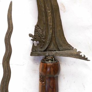 9 lok DRAGON KRIS keris NAGA blade magic sword Java Indonesia tribal art 2