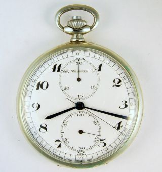 Lecoultre Wittnauer 17j 48mm Chronograph Pocket Watch