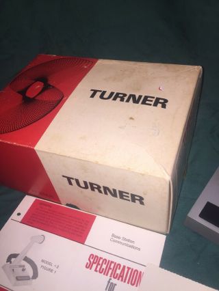 Vintage Turner Plus Three 3 Amplified CB Ham Microphone Base Station Mic BOX 3