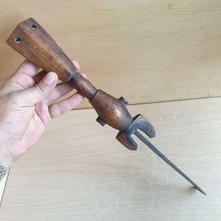 17 Old Rare Antique African Cameroon Congo Dogon Konda Agricultural Knife Dagger 3