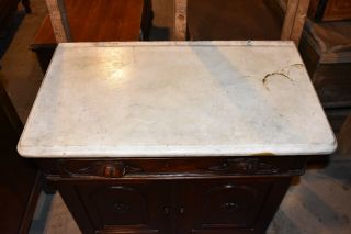 Antique Victorian Marble Top Bedroom Washstand Dresser Vintage Furniture 2