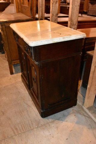 Antique Victorian Marble Top Bedroom Washstand Dresser Vintage Furniture 3