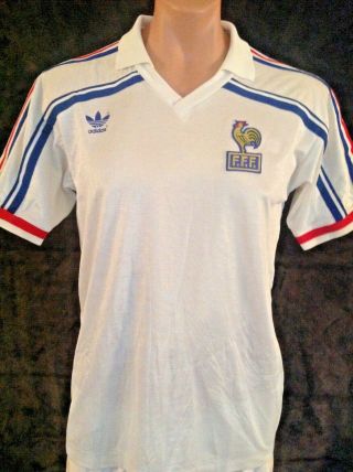 France Adidas Soccer Jersey Shirt Maillot Vintage 1986 Away 10 Platini M/ L