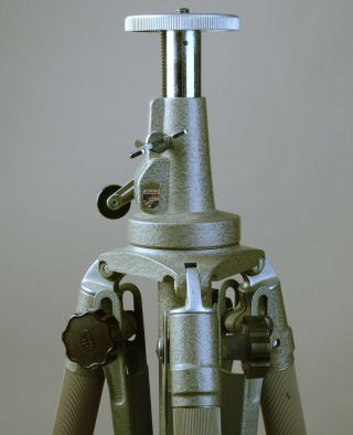 and classic,  vintage Linhof metal tripod with geared column 3