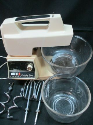 Vintage Oster Regency Kitchen Center 12 Speed Mixer With Attachments