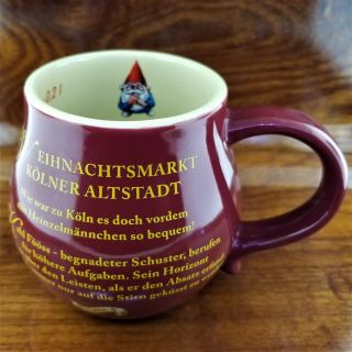 Vintage German MOHABA GMBH & CO Kahl Fooss THE SHOEMAKER Gnome Coffee Mug 2