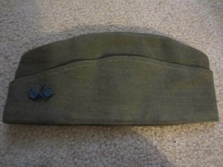 Ww1 Vintage U.  S.  Army Overseas Cap Garrison Hat With Us Signal Corps Insignia