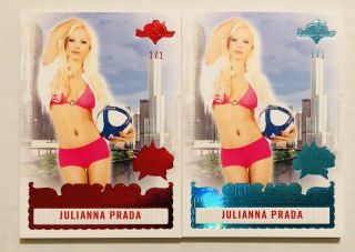 Benchwarmer Julianna Prada D 1/1 Complete Set Red/ice Blue Foil 2019 Ssp Base