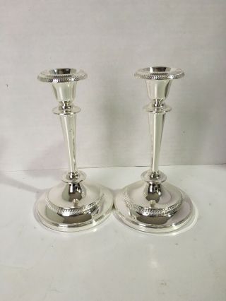E.  P.  Zing Silver Plated Candlestick Holders