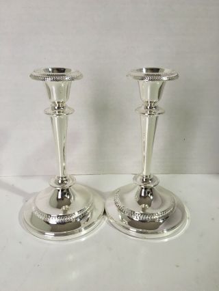 E.  P.  Zing Silver Plated Candlestick Holders 2