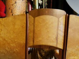 Art Deco Birdseye maple antique armoire wardrobe 3