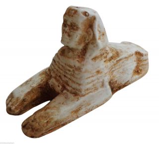 Sphinx Egyptian Head Face Pharaoh Figurine 3d Statue Ancient 4.  5 " Sculpture 201