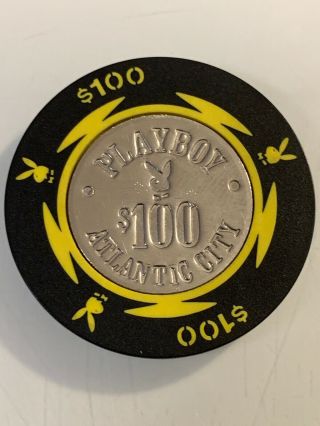 Playboy Club $100 Casino Chip Atlantic City Nj 3.  99