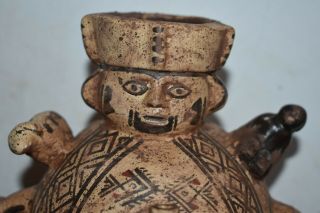 Orig $399.  Pre Columbian Chancay Figured Bowl 6 " Provenance
