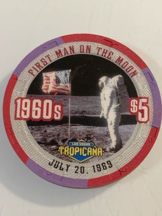 Tropicana Apollo 11 $5 Casino Chip Las Vegas Nevada 3.  99