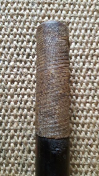 VINTAGE / ANTIQUE / AFRICAN / TRIBAL CLUB / STAFF STICK / reptile skin handle 2