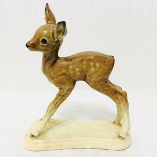 Sweet Vintage Porcelain Deer Fawn Figurine On Base Cortendorf Germany 2816