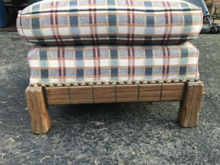 A Brandt Ranch Oak Double Cushion Footstool Ottoman 3