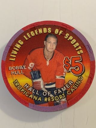 Tropicana Bobby Hull $5 Casino Chip Las Vegas Nevada 3.  99