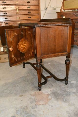 Antique Walnut Cabinet Dining Room Server Buffet Credenza With Decorative Wood I 3