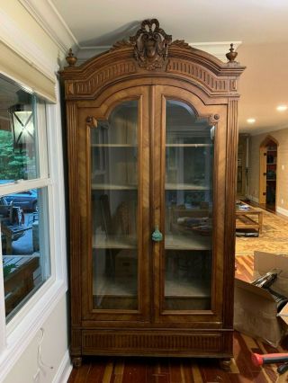 French Antique Louis XV Rosewood Armoire Wardrobe Cabinet,  circa 1900 2