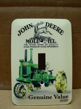 Metal Light Plate Switch Wall Cover John Deere Tractor Value