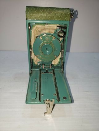 Vintage Kodak Petite 127 Size Vest Pocket Camera - Green And White