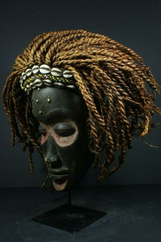 African Manu Pwo Mask - Chokwe Tribe,  D.  R.  Congo,  African Tribal Art Primitif