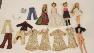 Vintage Pippa Dolls,  Clothes And Shoes Bundle 1976