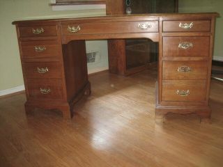 Leopold Stickley Solid Cherry Wood Executive Desk