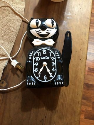 Vintage Black Electric Kit Cat Klock Kat Clock Felix