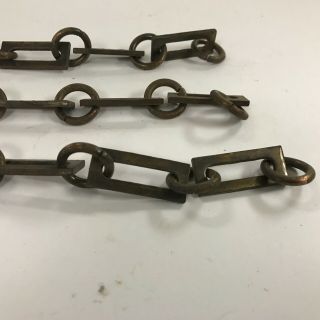 Antique matching set of 3 arts and crafts Mission style ceiling fixture chain 3